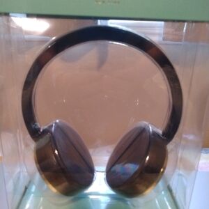 Over-Ear Wireless Headphones in Black with Gold Accents